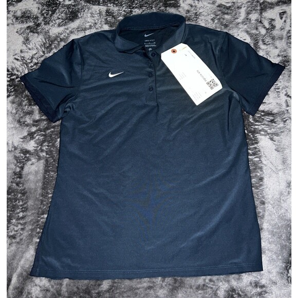 Small Nike Dri-Fit Victory S/S Shirt Polo Short Sleeve Golf Fq1574-478 Blue - Picture 6 of 9